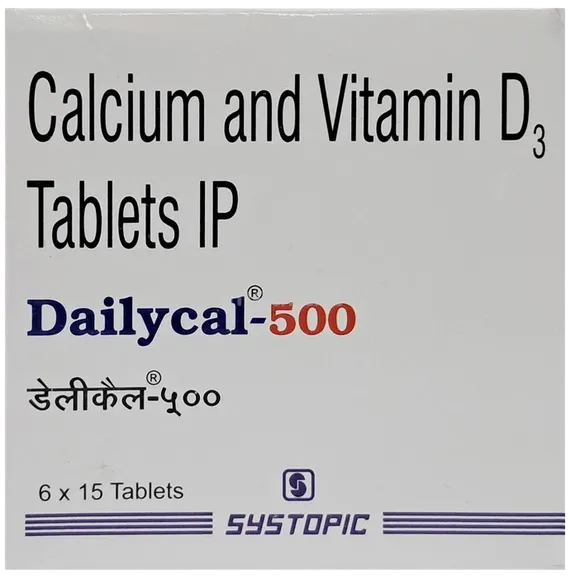 dailycal 500mg tablet 15's